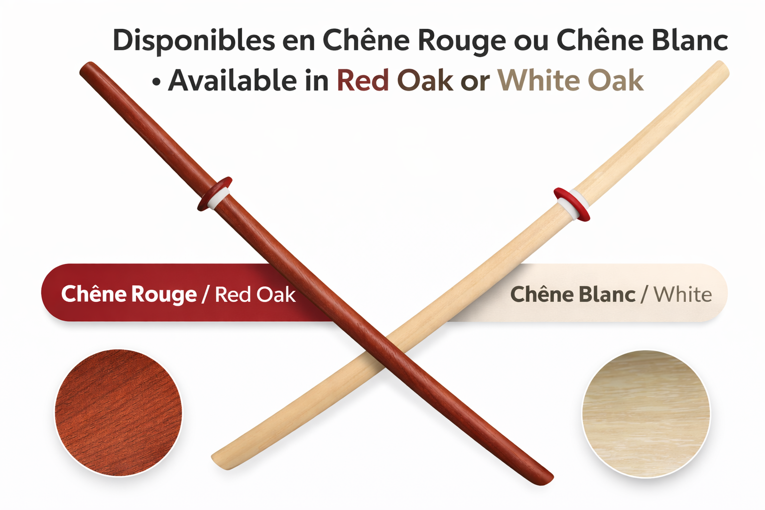 Playwell Bokken Enfant En Bois De Chêne Rouge – Avec Corde Et Fourreau, Tsuba Fixe (84 Cm)