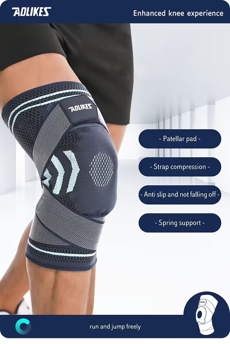 Genouillère sportive avec compression et bande antidérapante - e-tao.ca