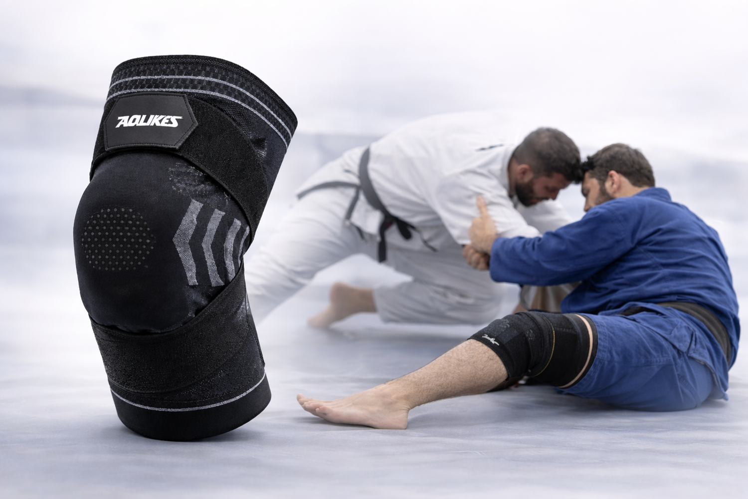 Genouillère sportive avec compression et bande antidérapante - e-tao.ca