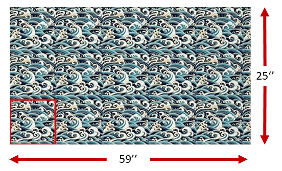 Tissu pliage Hakama - Modèle Mizu (Eau)