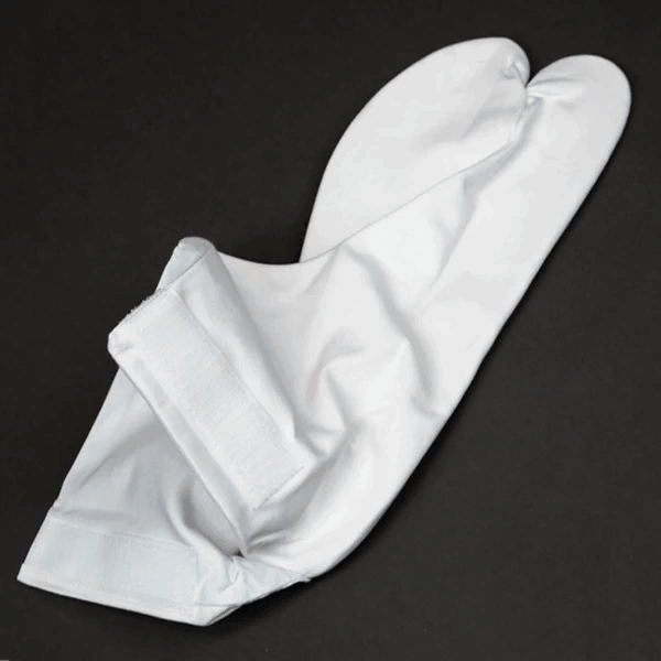 Chaussette Tabi de budo avec semelle en cuir - Tozando - blanc