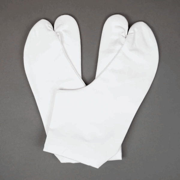Chaussette Tabi de budo avec semelle en cuir - Tozando - blanc