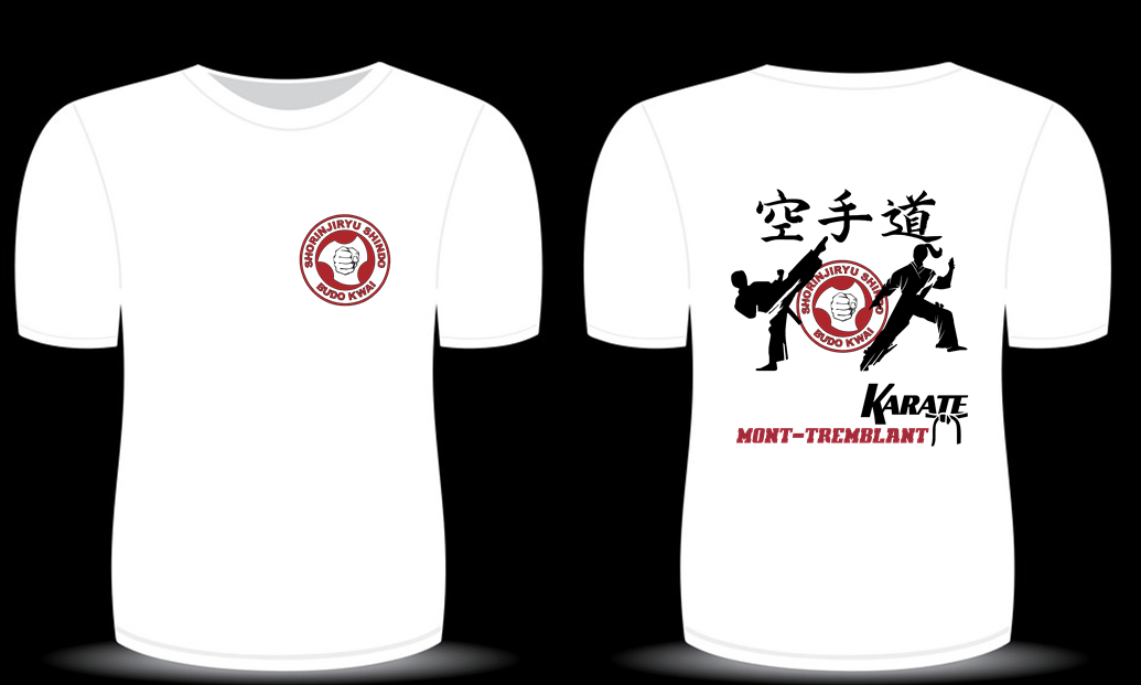 Chandail karaté Shorinjiryu Shindo de Mont-Tremblant Blanc T-shirt