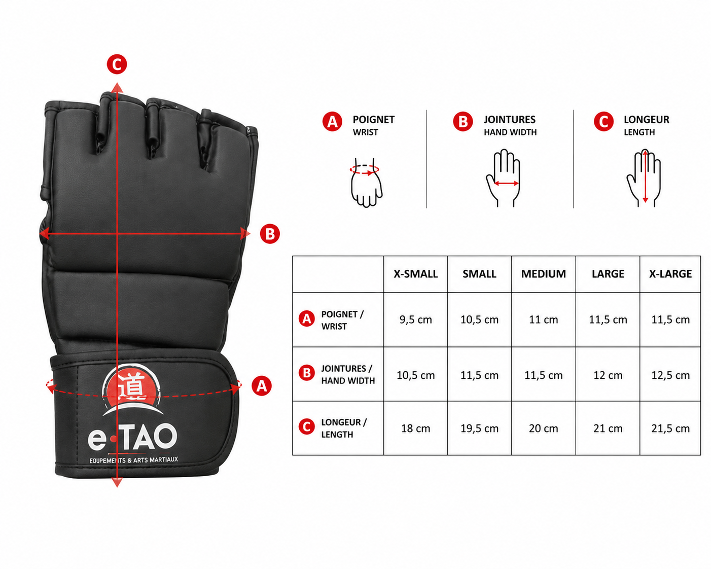 Gant de MMA de haute qualité - e-TAO