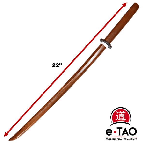 Court sabre de pratique en bois 22''/55cm - Kodachi - Shoto
