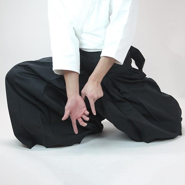 Hakama Tetron (Polyester/Rayonne) - iaido/kyudo - Tozando - noir